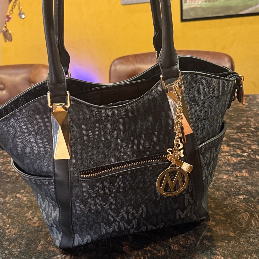 Michael Kors Black Monogram Tote